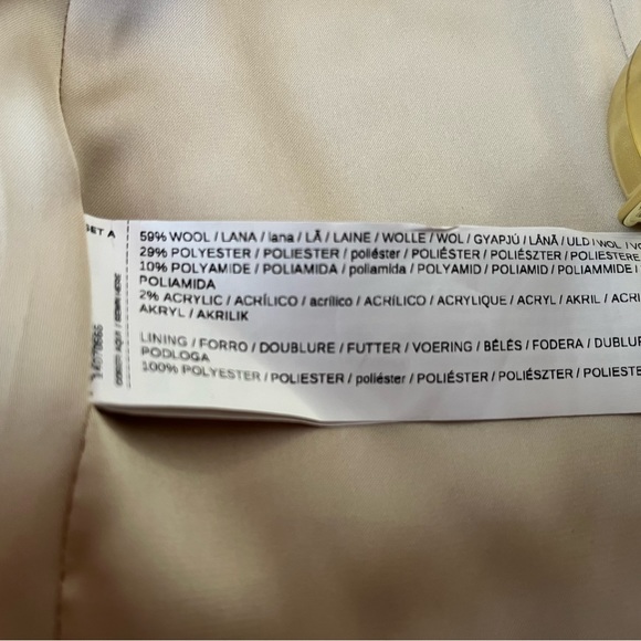 Mango wool polyester beige coat. Size US XXS. - Picture 7 of 10